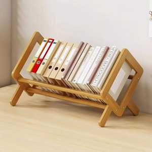 Luxury Solid Oak <b>Large</b> Desktop Book Rack V-Shape Angled Tabletop Bookshelf Executive Office <b>Desk</b> Magazine Organizer Display - Product Image 5