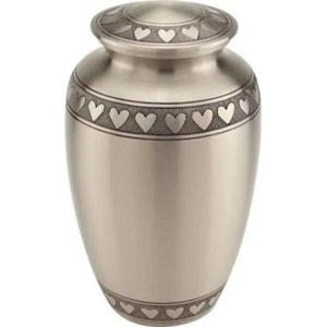 Engrave Floral Bend White Enamel Cremation Urn Adult Urns <b>For</b> <b>Keepsake</b> <b>Ashes</b> Handicrafts Latest Human Urn & Jars Wholesale - Product Image 2