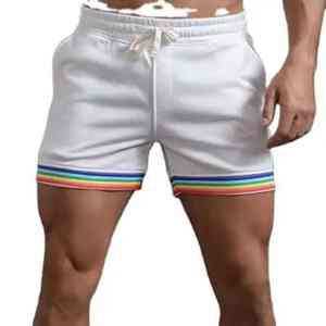 Pantalones Cortos Deportivos Oversize de Felpa con Lavado Ácido y Detalle de Raya Lateral, Ligeros para Entrenamiento y Fitness para Hombre - Product Image 3