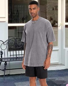 Oversized <b>Tshirts</b> for Men Short Sleeve Vintage Washed Basic Loose Tees 2026 - Product Image 3