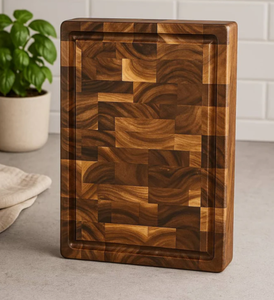 Planche à découper en bois d'acacia de qualité supérieure avec rainure, planche à découper en bois robuste pour légumes, préparation culinaire, en provenance du Vietnam - Product Image 3