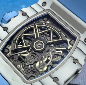 Reloj mecánico de pulsera para hombre RM AMG Factory Blue White, estilo Mecha, con indicador de orientación, cuadrado, de lujo. - Product Image 4