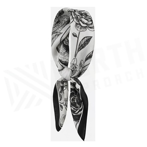 Women's Square 100% <b>Silk</b> Fabric Digital Printed Floral Elegant Multi-Functional <b>Scarf</b> for All Seasons Outdoor Use 220g - Product Image 3