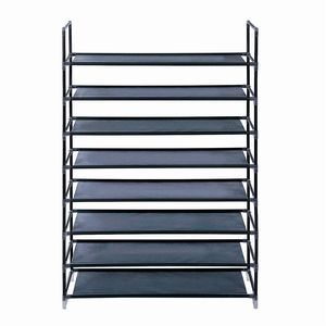 Scarpiera Ultra Capiente da 100 cm a 8 Livelli in Tessuto Non Tessuto e Acciaio, Colore Nero - Product Image 4