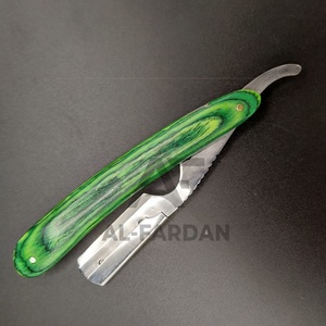 AL-FARDAN Manual Barber Straight Razor Wood Handle Stainless Steel Changeable Single Edge Blade <b>Shaving</b> Razors for Men's - Product Image 4