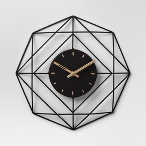 Modern Art Deco Wedding <b>Wall</b> <b>Clock</b> Mechanical Movement Silent Operation Hourly <b>Chime</b>-Minimalist Contemporary Creative Statement - Product Image 6