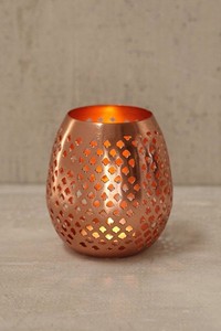 Porte-bougie en cuivre martelé fait main de haute qualité, durable, pour décoration intérieure, centre de table, décoration festive - Product Image 6