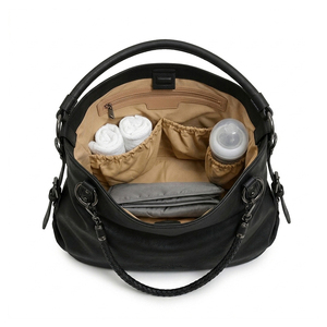 Bolso de Maternidad para Mujer, Cuero Genuino, Forro de Poliéster, Cierre Magnético, Ligero, Gran Capacidad, Moderno, Ajustable - Product Image 4