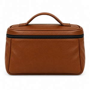 Bolsa de Aseo de Cuero Personalizada, Bolsa de Cosméticos de Viaje, Neceser, Organizador, Bolsa con Cierre, Unisex - Product Image 2