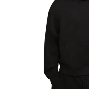 Sweat-shirt à capuche structuré sans cordon pour homme, col montant, coupe ample, poche kangourou, style décontracté, fabricant OEM - Product Image 5