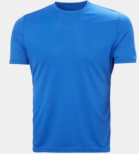 T-shirt à manches courtes pour homme de qualité supérieure à prix bas, col rond, coupe classique, couleur unie, décontracté, polyester/coton, séchage rapide, respirant - Product Image 3