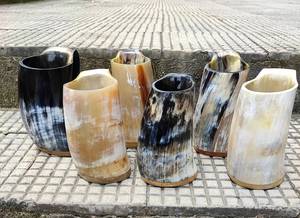 Mug à boire en corne naturelle Viking pour vin et bière, mugs à boire uniques, parfaits pour les fêtes, les mariages et autres événements. 2026 - Product Image 3