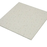 Plaque de plafond suspendu décorative en PVC et plâtre, ignifuge, imperméable, sans logo, 595x595 600x600, pour système de grille en T