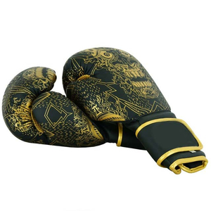 Gants de boxe d'entraînement en cuir couleur personnalisée avec sangle de poignet réglable, impression par sublimation, protection UV - Product Image 5