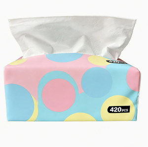 Custom Logo Bamboo Pulp Facial <b>Tissue</b> <b>Paper</b> 4 Ply 200 Pulls Soft Pack Hypoallergenic <b>Tissue</b> Supplier - Product Image 5