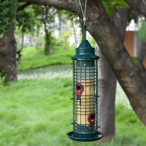 Comedero para Pájaros de Metal Extra Grande Estilo Cobre para Exteriores con 4 Puertos de Alimentación - Product Image 2