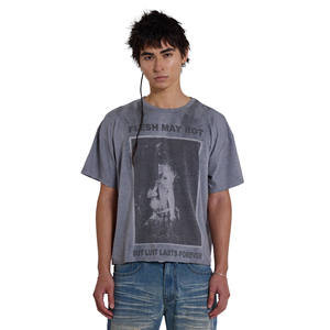 Camisetas de Hombre al por Mayor de Primera Calidad, Transpirables, Ecológicas, Cuello Redondo, Corte Regular, Manga Corta, Estampadas, con Logotipo Personalizado y Pedrería - Product Image 2