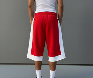 Shorts pour homme personnalisés avec logo imprimé par transfert thermique, style streetwear, 100 % coton peigné, taille mi-haute élastique - Product Image 4