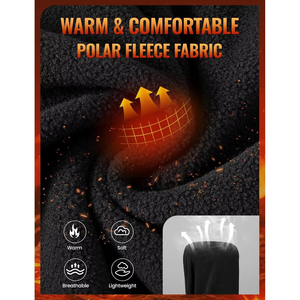 <b>Men's</b> Lightweight Fleece Vest Full Zip Insulated Waterproof Vintage Style Hooded Outdoor Hiking Warm <b>Thermal</b> Travel <b>Wear</b> - Product Image 6