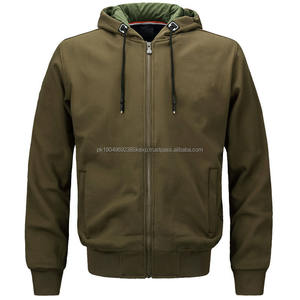 Fabricant en vrac de sweats à capuche en coton 400GSM tricotés confortables de couleur unie avec fermeture éclair et impression bouffante personnalisée - Product Image 3