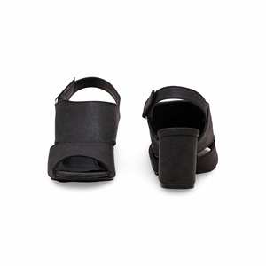 FR5362รองเท้าแตะส้นทางการสีดำ - Product Image 2