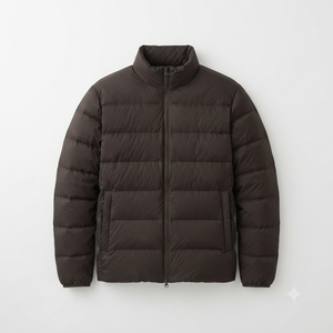 Chaqueta de Invierno para Hombre, Personalizada al por Mayor, Azul Marino, Cuello Alto, Ecológica, Acolchada, Impermeable, de Lona, Forro de Algodón, 100% - Product Image 1