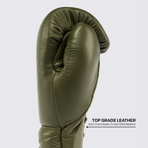 Gants de boxe en cuir entièrement personnalisés de marque propre Green Fly, équipement professionnel de combat, kickboxing, Muay Thai, Fly Boxing - Product Image 2