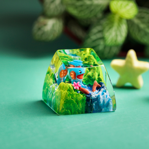 Teclas Artesanales Bosque Místico, Teclas Artesanales Personalizadas, Teclas Anime Lindas, Teclas Verdes, Juego de Teclas, Teclas de Madera - Product Image 5