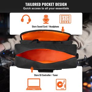Borsa Imbottita per Mixer DJ in Tessuto Oxford 1200D con Tracolla Rimovibile da 1,5 m, Tasca Portaoggetti da 1 cm per Trasporto Attrezzatura DJ - Product Image 3