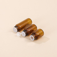 Kecil bening Amber biru buram 1ml 2ml 3ml 5ml botol kaca kemasan kosmetik parfum minyak esensial botol kaca Mini kosong