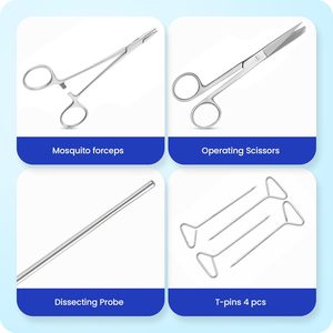 Kit de Disección Avanzado para Laboratorio de Biología, Juego de Disección Anatómica con Bisturí de Acero Inoxidable, Mango y Cuchillas para Uso Médico y Veterinario - Product Image 2