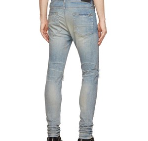 Jean ample et léger en denim délavé, respirant, écologique, avec broderie et taille élastique, style streetwear, vente en gros personnalisée - Product Image 4