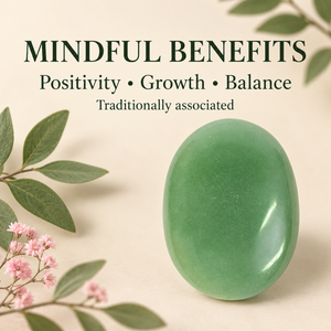 Pierre de méditation ovale en aventurine verte naturelle polie, pierre de méditation pour soulager le stress, cadeau - Product Image 2