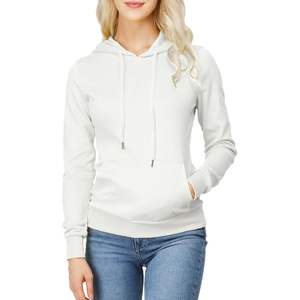 Sweat-shirts confortables pour femmes avec intérieur en molleton brossé, tissu en mélange de coton, bordures côtelées, manches oversize et coupe décontractée - Product Image 4