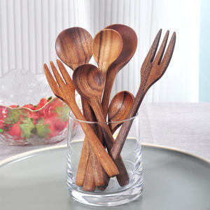 Ensemble de 6 spatules en bois durables et écologiques de couleur naturelle pour des expériences culinaires authentiques, ustensiles antiadhésifs - Product Image 4