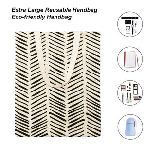 Bolsas de Compras Personalizadas de Lona de Algodón Suave con Impresión de Logotipo en Color Natural, Bolsas de Lona de Algodón Lisas - Product Image 5