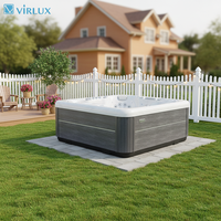 VIRLUX Spa extérieur pour 6 personnes, bain à remous pour la cour, usage familial