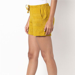 Shorts pour femmes élégants de haute qualité, 100% coton, respirants, couleur unie, personnalisables, vente en gros - Product Image 2
