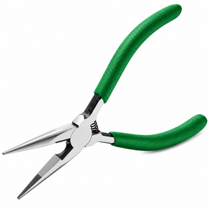 Precision Needle Nose Pliers Stainless Steel Green Handle Tapered Tip For Jewelry DIY Repair Tools - Product Image 2