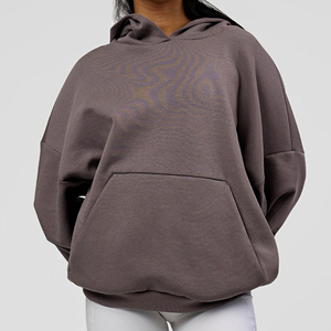 Sudadera con Capucha 100% Algodón Francés, Estilo Básico, Lisa, para Hombre y Mujer - Product Image 4