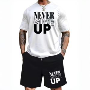 Conjunto deportivo de verano unisex con estampado personalizado, conjunto de dos piezas, camiseta de manga corta y pantalones cortos, ropa informal de calle. - Product Image 5