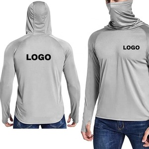 Vente en gros de sweat-shirts de pêche pour hommes, à séchage rapide, protection UV, 100% polyester UPF50, couleur dégradée, logo sur le devant, chemise de pêche - Product Image 4