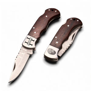 Couteau pliant EDC en acier Damas inoxydable de qualité supérieure - Garantie à vie contre la rouille, personnalisable OEM/ODM, vente en gros, faibles MOQ - Product Image 1