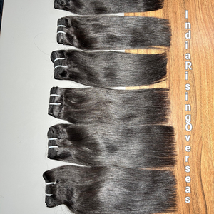 Extensions de cheveux lisses de qualité supérieure très vendues, 100% cheveux humains naturels, lots de cheveux provenant d'un seul donneur - Product Image 1