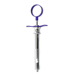 Seringue d'anesthésie dentaire 1,8 ml auto-aspirante avec anneau de maintien à un doigt, poignée colorée et plongeur à pointe fléchée en acier inoxydable allemand - Product Image 4
