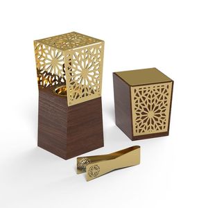 Brûleur décoratif de luxe en résine artisanale effet marbre pour encens et parfums d'ambiance - Product Image 3