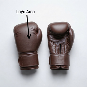 Gants de boxe en cuir marron pour adultes, avec poignées absorbantes, antidérapants, sangle de poignet à boucle auto-agrippante, logo personnalisé - Entraînement et sparring - Product Image 2