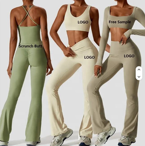 Top Deportivo Corto para Mujer, Cuello Halter, Espalda Cruzada, Color Sólido, Transpirable, Ecológico, de Secado Rápido, Tejido para Yoga - Product Image 1