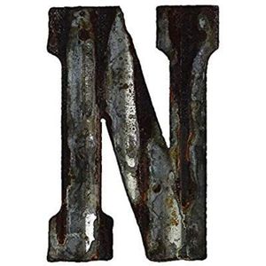 Décoration murale en métal ondulé galvanisé rustique, lettre S, style industriel vintage, enseigne en fer pour la décoration de la maison, du mariage ou du magasin - Product Image 3