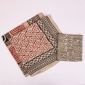 Ensemble bohème de 3 bandanas en coton imprimé à la main avec des teintures naturelles, style Bagru, bandanas indiens, foulard pour la tête et le cou, bandana vintage - Product Image 2